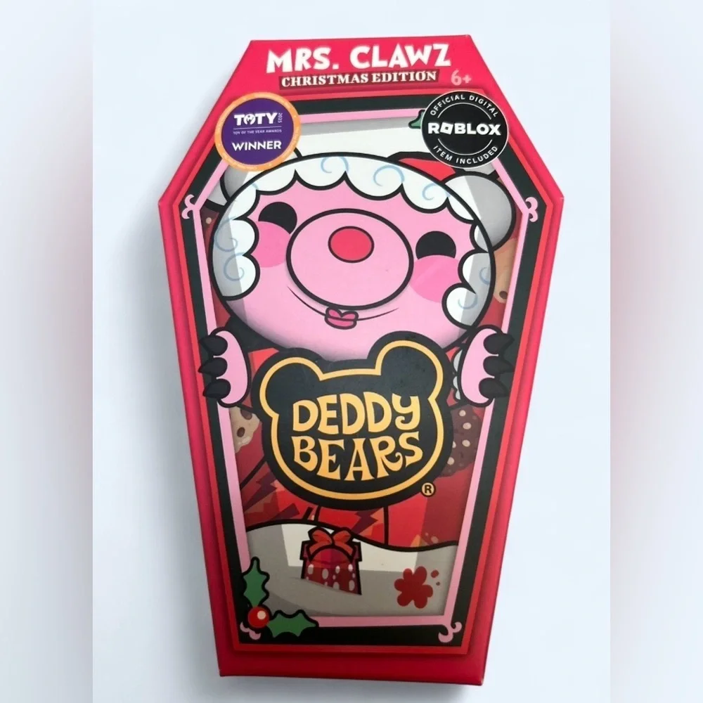 Deddy Bears MRZ. CLAWZ Coffin 6” Plush WITH ROBLOX DIGITAL ITEM - NEW SEALED - Picture 1 of 4